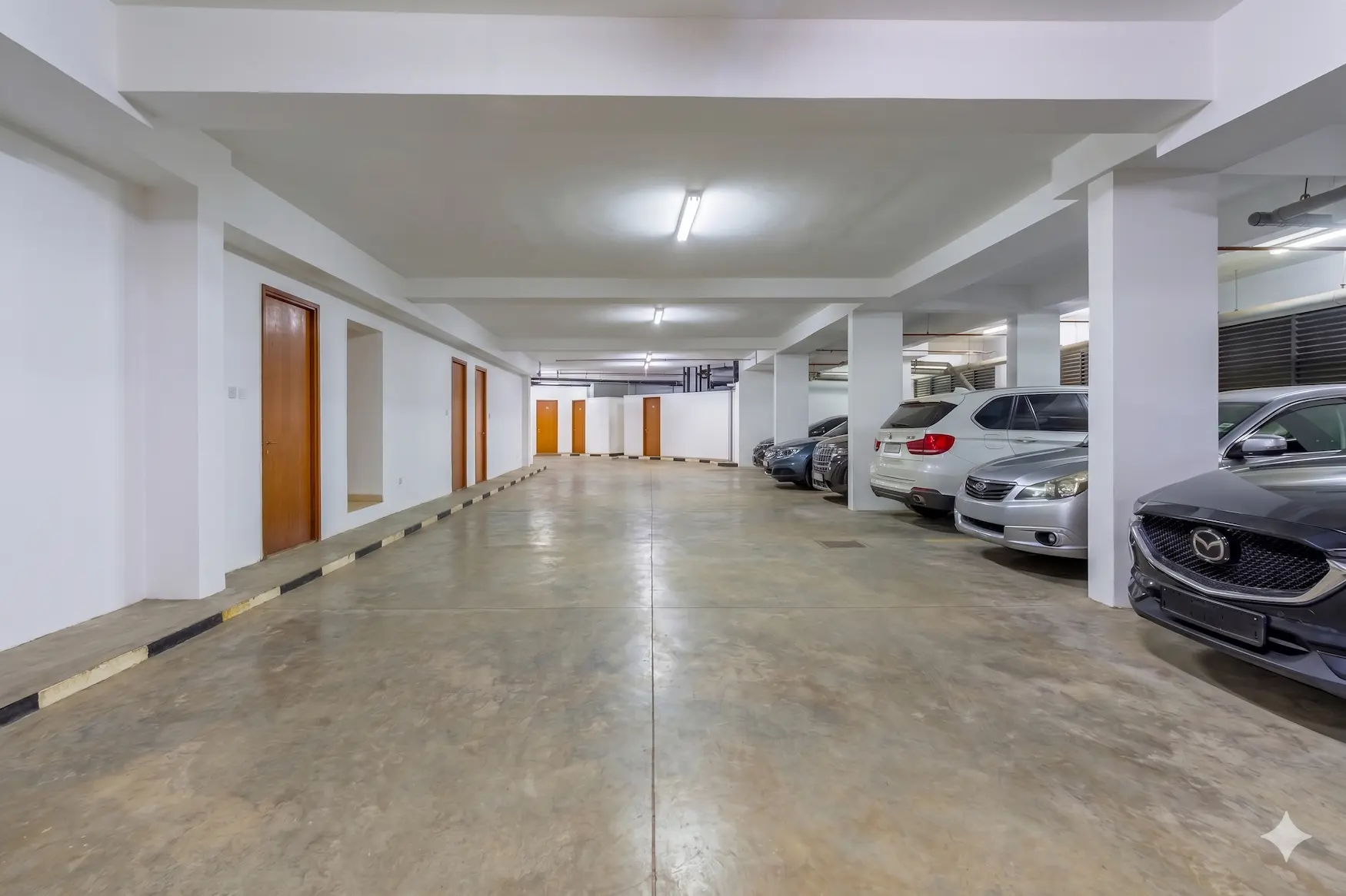 Car parking space with ample space for multiple vehicles