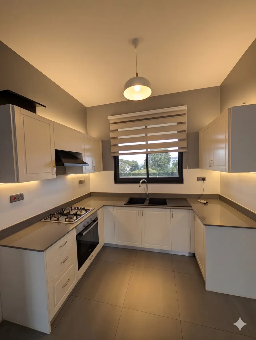 Modern kitchen with fitted cabinetry