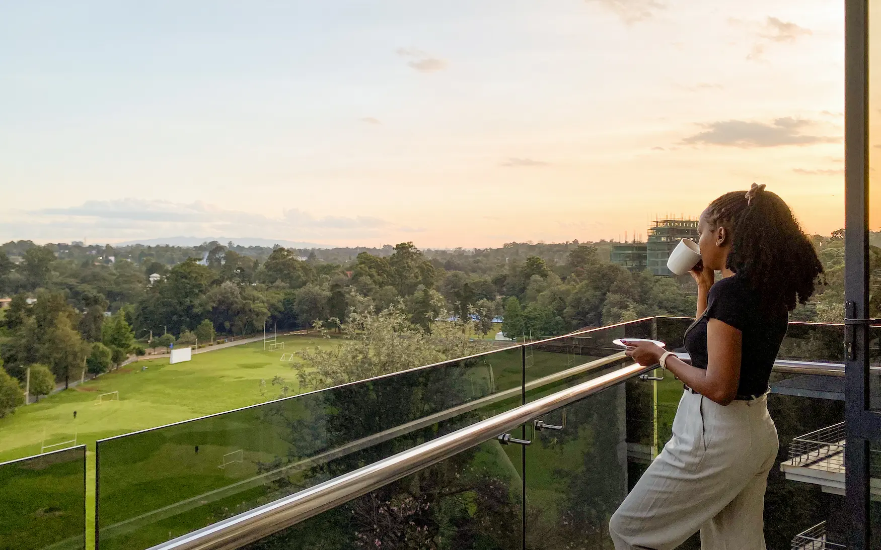 Stunning cityscape from the balcony